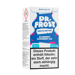 Blueberry Raspberry ICE E-Liquid Dr. Frost Arctic Edition, 10ml, 10mg, mit Nikotin, für E-Zigaretten, in auffälliger Verpackung, empfiehlt sich für Vapefans.