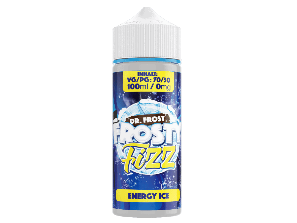 Dr. Frost - Frosty Fizz - Energy Ice - 100ml 0mg/ml 1 Erfrischender E-Zigaretten-Aroma Dr. Frost Frost Fizz Energy Ice, 100 ml Flasche, intensiver Geschmack, nikotinfrei.