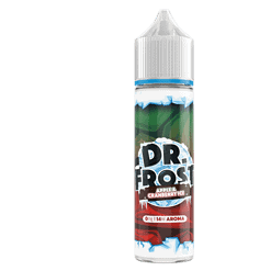 Erfrischende Dr. Frost E-Liquid Flasche mit Apfel & Cranberry Geschmack für E-Zigaretten, 14ml, ohne Nikotin.