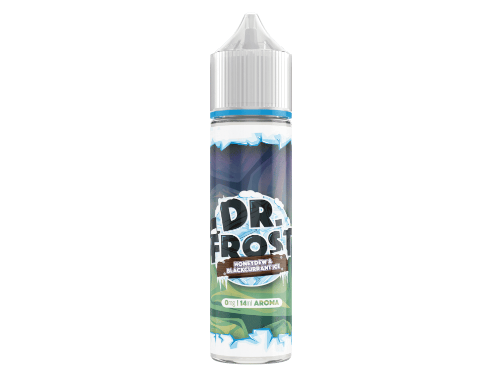 Dr. Frost - Aroma Honeydew & Blackcurrant Ice 14ml 1 Beeren und Honignote in einer E-Liquid-Flasche.