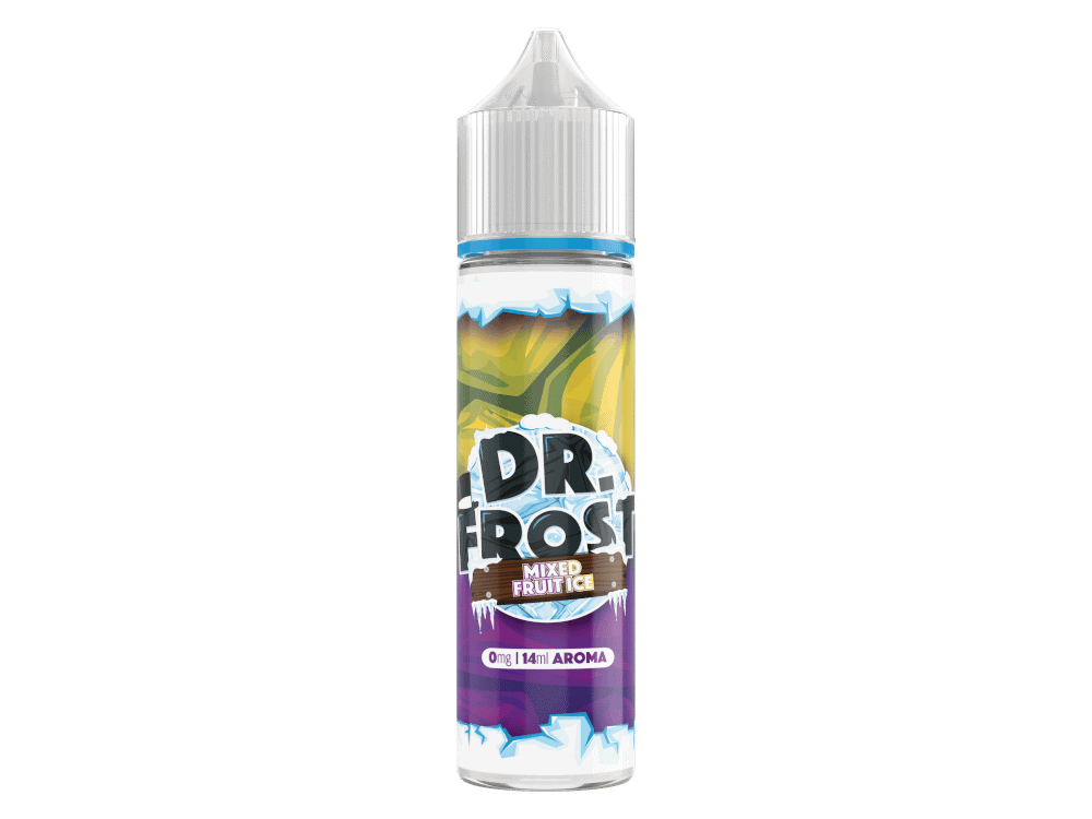 Dr. Frost - Aroma Mixed Fruit 14ml 1 Bunter E-Liquid-Flasche mit Eiskaffeegeschmack, für E-Zigaretten, 144 ml, Dr. Frost Mixed Fruit Ice.
