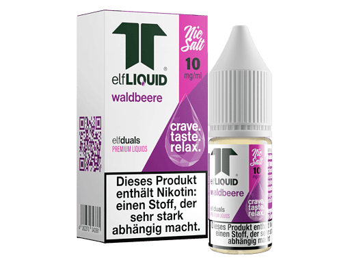 Saft für E-Zigaretten, Waldbeere Geschmacksrichtung, 10 mg/ml Nikotin, elfLIQUID Premium Liquid, entspannender und aromatischer E-Liquid, perfekt für Dampfer, hochwertiges Produkt.