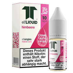 ElfLIQUID Himbeere Nikotin E-Liquid, 10 mg/ml, bequemer Dropper, für E-Zigaretten, mit Nikotin, starke Abhängigkeit möglich, hochwertige Premium Liquids, ideale Geschmacksrichtung für Raspberry-Liebhaber.