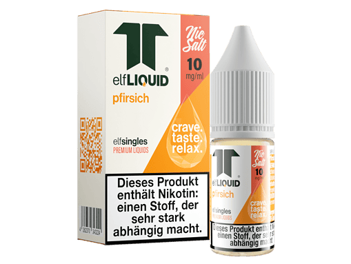 Erfrischendes Pfirsich E-Liquid für E-Zigaretten, 10mg/ml Nikotin, relaxen und genießen, mit Nikotinsalz.