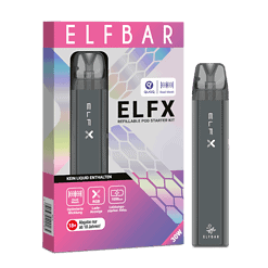 Funktionale E-Liquid-Box und Verdampfer Startset von ELFBAR mit dualem Mesh-Design und 1000mAh Akku, ideal für trendbewusste Vape-Enthusiasten.