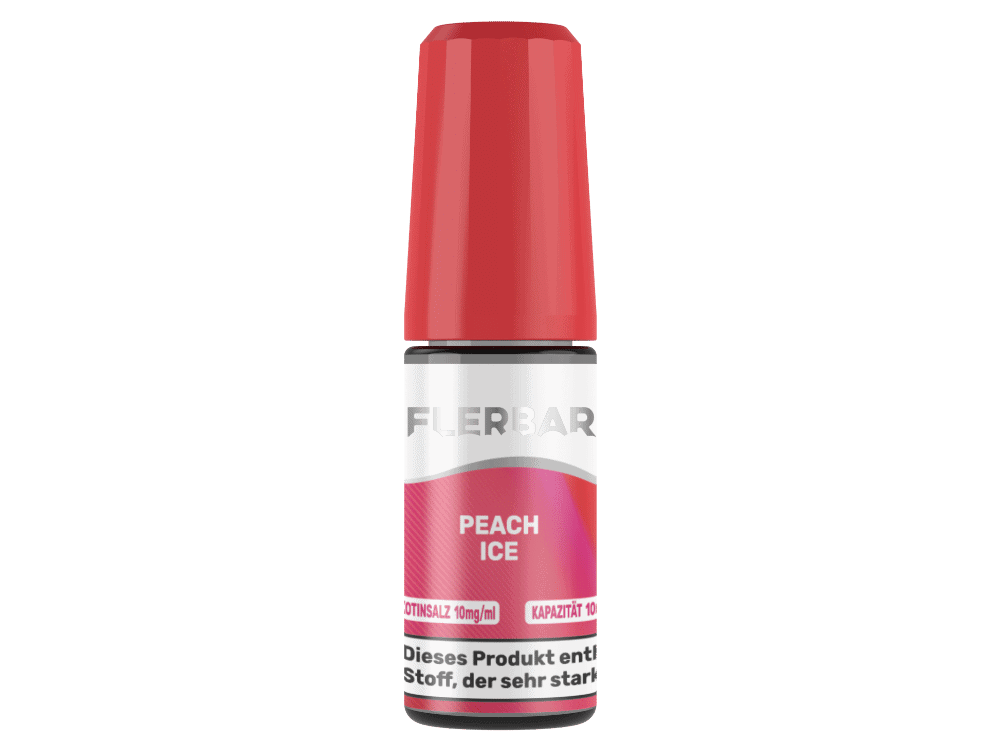 Flerbar Liquid Peach Ice Nikotinsalz Liquid 1 FilerBar Peach Ice Nikotinersatz, Kaugummi mit 10mg/ml Nikotin, erfrischender Geschmack, 40 Stück, für rauchfreies Erlebnis.
