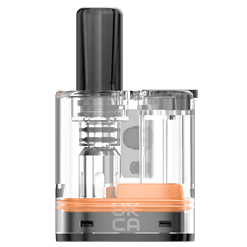 Mit einem halboffenen Tank und einem schwarzen Mundstück, kompakte und tragbare E-Zigarette für unterwegs.