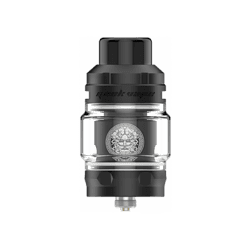 Blutbad Vape Tank mit schwarzem Design und Löwen-Motiv, für E-Zigaretten geeignet.