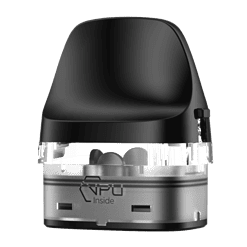Kompakter Vape Pod mit modernem Design, schwarz und transparent, ideal für unterwegs, einfache Bedienung, wiederverwendbar mit austauschbaren Pods, perfekt für Einsteiger und Vaping-Enthusiasten.