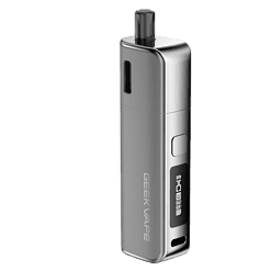 Robuster, silverner VAPE E-Zigaretten Akku mit Digitaldisplay und USB-Ladeanschluss, langlebiges Design für Dampfer, LETZ Go Sortiment, für den täglichen Gebrauch.