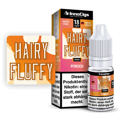 Aroma E-Liquid für E-Zigaretten, Pfirsich Geschmack, 18 mg/ml Nikotinstärke, Made in Germany, in Flasche und Verpackung, für exzellenten Dampfgenuss.