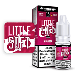 InnoCigs Little Soft Himbeer Nikotinsalz Liquid, 18 mg/ml, nikotinstärke, Made in Germany, E-Liquid für Vape & E-Zigaretten.
