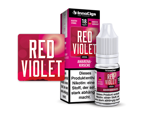 Pink und schwarzes E-Liquid-Produktpaket mit Nikotin- und Aromaangaben für Vaporizer, inklusive einer Flasche und Verpackung, auf letzter Seite.