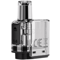 JustFog GLENT Pod mit Head 9 Vape-Tank aus transparenter Kunststoffhaube mit Edelstahldesign und 0,6 ml Fassungsvermögen, ideal für E-Zigaretten.