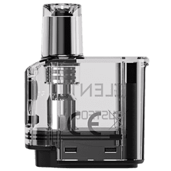 JustFog GLENT Pod mit Head 10 Klarer, moderner Verdampfer für E-Zigaretten, transparentes Gehäuse mit sichtbarem Dampfrohr und Akku, hochwertiges Design für vielfältige Dampferlebnisse.