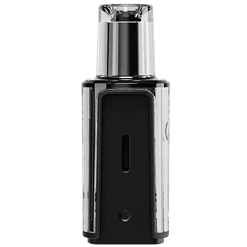 JustFog GLENT Pod mit Head 12 2. Hochwertiger elektrischer Zigaretten-Vape, silber-schwarz mit transparentem Tank, modernes Design, für dampfen, bequem und einfach in der Handhabung.