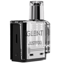 JustFog GLENT Pod mit Head 13 Klarer Transparenter Zerstäuber mit schwarzen Akzenten und einem verstellbaren Sprühkopf, ideal für Parfüm oder Raumsprays. Modernes Design für stilvolle Anwendung.