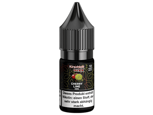Kirschlolli MAXX Cherry Lime Nikotinpflaster, 10 mg/ml, für stärkere Nikotinaufnahme, günstiger Drehverschluss, ideal für E-Zigaretten und Vaping.