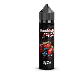 Saftflasche mit Kirsch-, Beeren- und Fruchtmischung, Kirschlolli Maxx Cherry Berries Aroma, ideal für E-Zigaretten.
