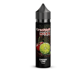 Kirschlolli MAXX Cherry Lime Liquid, 60ml, mit schwarzer Flasche, aromatischer Fruchtgeschmack, ideal für Longfill E-Liquid, perfekt für Vaper.