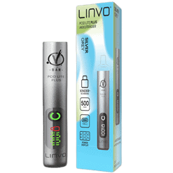 Pod Lite Plus Silber, Vaping-Pen mit LED-Display und 500mAh Akku für Kinder- und Erwachsenen-Vape, kompakte E-Zigarette, einfaches Handling, ideal für den Alltag, innovative Technologie, Zubehör im Lieferumfang.