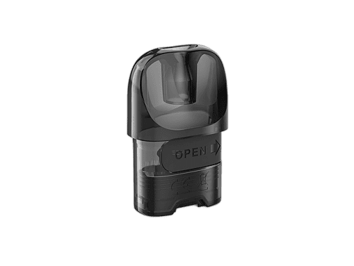 Kleiner, tragbarer Vaporizer in schwarzem Design, mit Bedienfeld und "OPEN" Knopf, ideal für unterwegs, für das Verdampfen von Kräutern oder Aromatherapie.