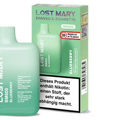 Loss Mary E-Zigarette Blueberry, kleines handliches Gerät mit Überzeugungsdesign und Nikotinwirkung, ideal für Raucher, die aufhören möchten, in angenehmer Blauergeschmack.