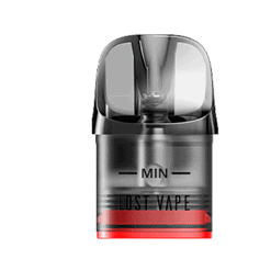 Kompakter Vaporizerspeicher in Silber mit transparentem Display und rotem Akzent, ideal für die Lagerung und das Nachfüllen von E-Liquid. Perfekt für E-Zigaretten und Vape-Geräte.