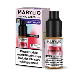 Entzündungsfreies E-Liquid mit Cherry Ice Geschmacksnote, 10 ml, nikotinfrei, für Dampf- und Vape-Geräte.