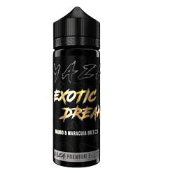 Knorpel- und Gelenkschutzpräparat "EXOTIC DREAM" in Schwarz mit Mango & Maracuja, 100 ml Flasche, hochwertige E-Juice-Alternative für Vape-Enthusiasten.