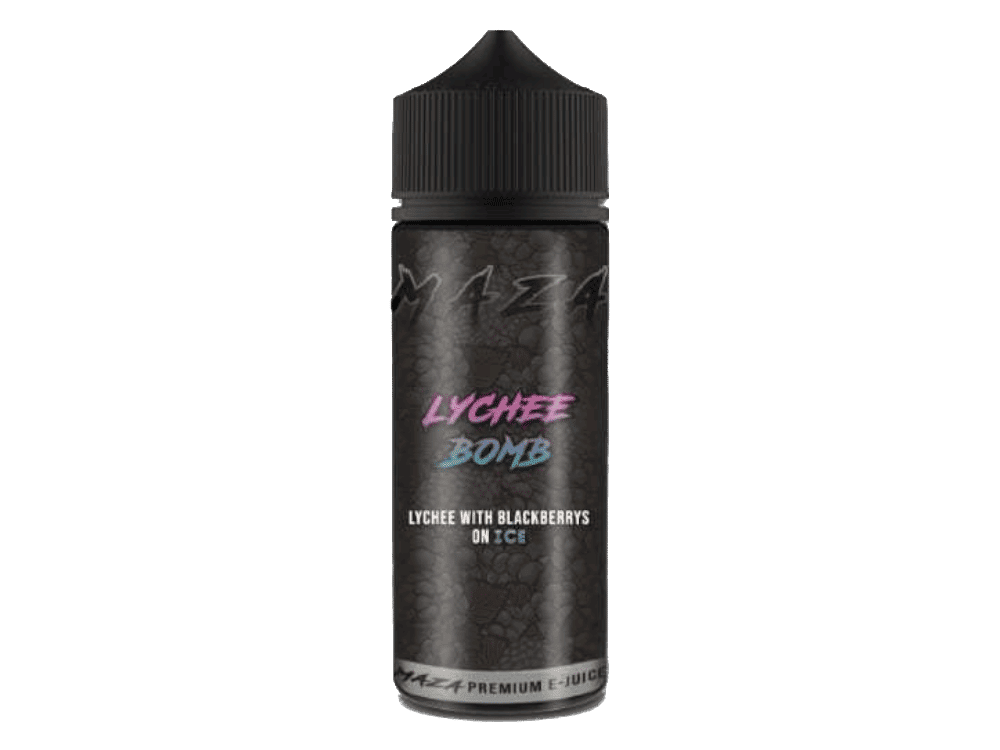 MaZa Lychee Bomb Longfill 1 Erfrischende E-Liquid Flasche mit Beerenaroma, passend für E-Zigaretten und Vape-Devices.