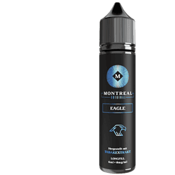 Montreal Original E-Liquid Flasche für E-Zigaretten, 6ml, mit Tabakextrakt, schwarzes Design, E-Liquid für Dampfer, Longfill, Nikotinfrei, Vape Zutat, E-Zigaretten Zubehör.