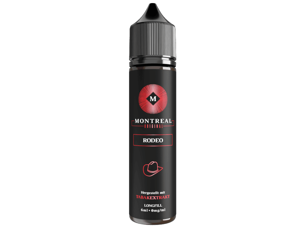 Montreal Original - Rodeo Longfill 6 ml 1 Montreal Original Rodeo Vape, 6ml, mit Tabakextrakt, Longfill, E-Zigaretten-Aromen, für Dampfer, intensiver Tabakgeschmack.