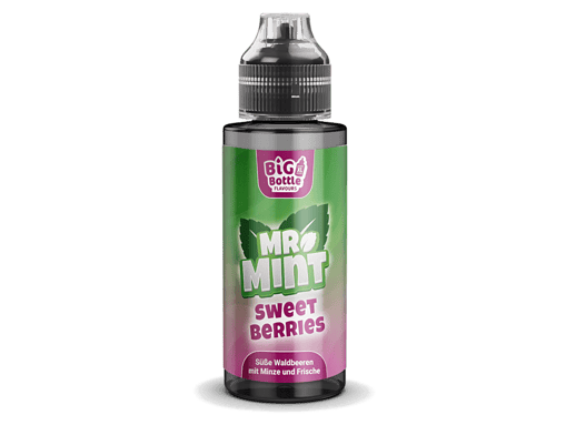 Saftpulle mit Mr. Mint Sweet Berries Geschmack, perfekt für E-Zigaretten, fruchtig und minzig, ideal für Dampfer, 10 ml Flasche.