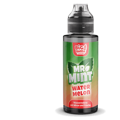 Big Bottle Mr. Mint Water Melon E-Zigaretten Liquid, 120ml, erfrischender Wassermelone-Geschmack mit Minze, für Vaping, große Liquidflasche, fruchtig und kühlend.