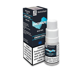 Nikotin Liquid ENERGY COOL Overvape, 20mg/ml, 50ml Flasche, US- und EU-konform, für E-Zigaretten und Liquids, mit stark abhängigkeitserzeugender Wirkung, hochwertiger Nikotingehalt.