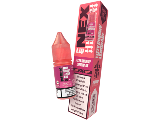 Fizzy Cherry Lemonade E-Liquid in pink Flasche und Verpackung, ideal für E-Zigaretten, 10ml, mit auffälligem Design und aromatischem Geschmack für dampffreudige Genießer.