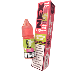 Kiwi Passion Frucht-Limonade E-Liquid in pinker Flasche, für E-Zigaretten, im passenden Verpackungskarton, 10ml, mit Warnhinweis auf Gesundheitsschutz.