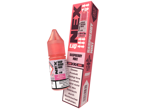 Raspberry Mint E-Liquid mit 10ml Flasche, passend für E-Zigaretten und Vaporizers, frischer Beeren-Minz-Geschmack, hochwertiges Nikotinsalz, für intensiven Geschmack und langanhaltenden Genuss.