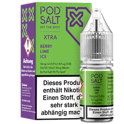 POD SALT XTRA Berry Lime Ice Nikotinsalz, 10ml Flasche, erfrischender Geschmack, für erwachsene Dampfer.