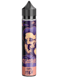 Bilder von E-Liquid-Flasche mit Totenkopf-Design und Pink-Highlight, perfekt für Vape-Enthusiasten, Geschmack: Pure Peach.
