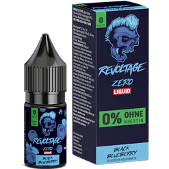 Revoltage Zero Liquid Black Blueberry, nikotinfreier E-Liquid Geschmack für Vapes, 50ml Flasche, perfekt für Dampfer, intensives Beerenaroma, ohne Nikotin, geeignet für subohm und MTL.