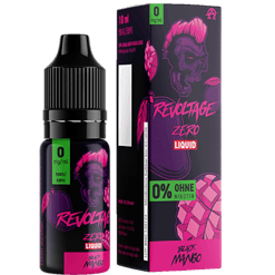 Revoltage Zero Liquid Black Mango - Nikotinfreier E-Liquid für E-Zigaretten und Vaping, 10 ml Flasche, vegan, glutenfrei, ohne Laktose, ideal für Dampfer, fruchtiger Mangogeschmack, ohne Suchtgefahr, für Geschmack und Genuss.