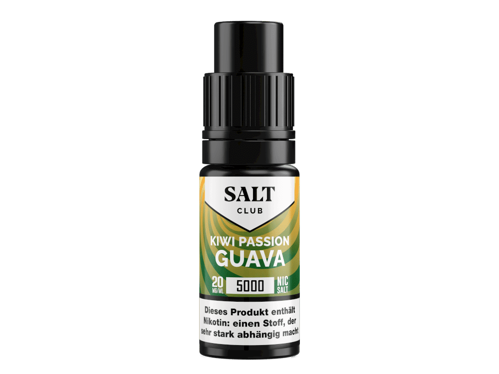 Salt Club - 5000 - Kiwi Passion Guava Nikotinsalz Liquid 2 SALT Club Kiwi Passionsfrucht Guava E-Liquid, 20mg/ml Nikotin, 5000 Nic Salt, für E-Zigaretten, aromatischer Geschmack, 10ml Flasche.