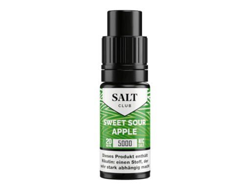 Sa Salt Club Sweet Sour Apple Nikotinsalz Liquid, 20ml Flasche, Geschmack: Süßer saurer Apfel, ideal für Aroma- und Nikotininhalt, 5000 mg Nikotin, perfekt für E-Liquid-Dampfer.