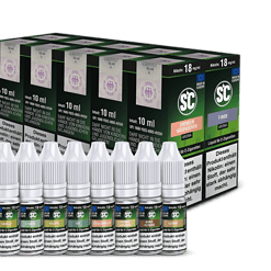 E-Zigaretten Liquids mit Erdbeer-Käsekuchen und weiteren Geschmacksrichtungen in 10 ml Flaschen, darunter Vanille, E-Taste, Mojito, Ice, Honey, Koko Schoko, Cookie. Hochwertiges Produkt für Dampfer.
