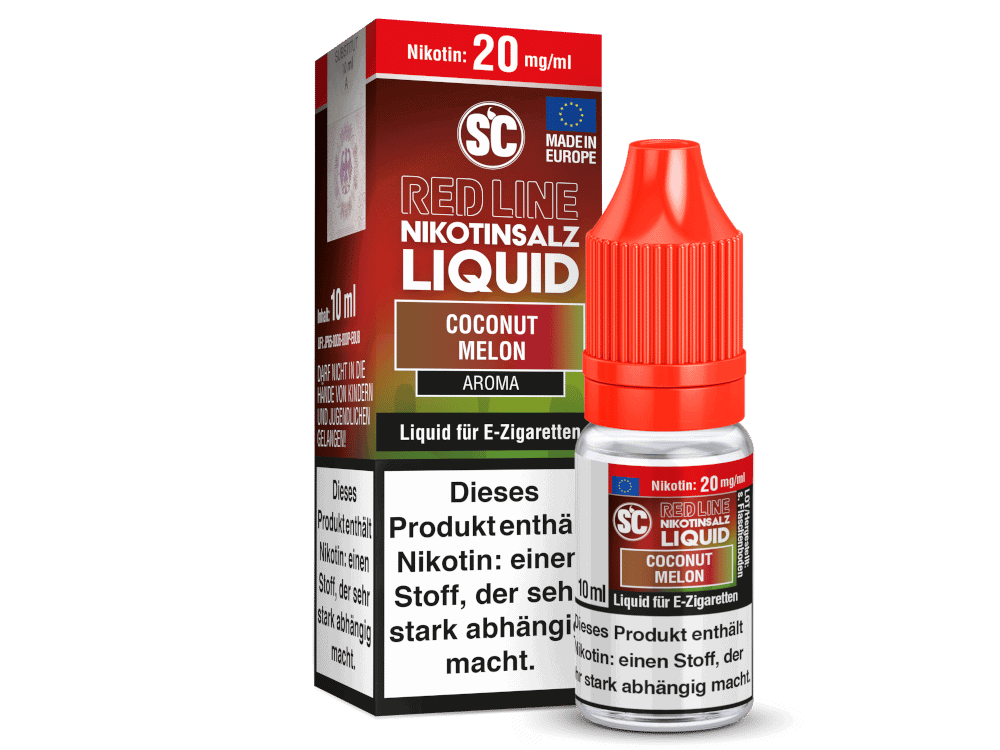 SC - Red Line - Coconut Melon - Nikotinsalz Liquid 1 Coconut Melone Nikotinsalz Liquid für E-Zigaretten, 10ml, aromatischer Nikotin-Shot.