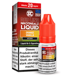 Nikotinliquid in Flasche mit orange-vanilla Geschmack, für E-Zigaretten, hochwertige Nikotinzufuhr 20 mg/ml, Made in Europe, ideal für Dampfer, süßer Geschmack, Aromaaroma, Flasche 10 ml, optimal für das Handeln mit E-Liquids.