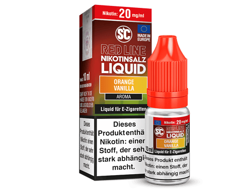 Nikotinliquid in Flasche mit orange-vanilla Geschmack, für E-Zigaretten, hochwertige Nikotinzufuhr 20 mg/ml, Made in Europe, ideal für Dampfer, süßer Geschmack, Aromaaroma, Flasche 10 ml, optimal für das Handeln mit E-Liquids.