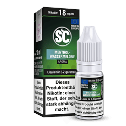 Nikotin E-Liquid Menthol-Wassermelone, 10 ml, für E-Zigaretten, frischer Wassermelonen-Geschmack, mit 18 mg/ml Nikotin, hergestellt in Europa, vaping liquid, Aroma, E-Liquid, Liquids, E-Shisha.
